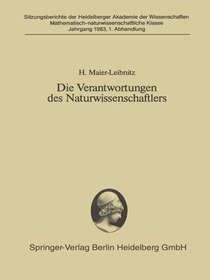 cover image of Die Verantwortungen des Naturwissenschaftlers
